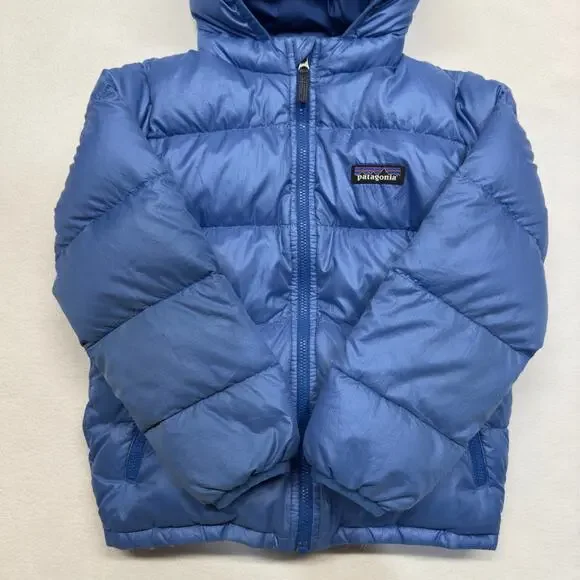 Patagonia Blue Puffer Jacket with Hood and Insulation - Picture 4 of 14